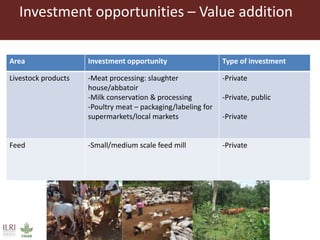 Investment opportunities in livestock sector in Burkina Faso