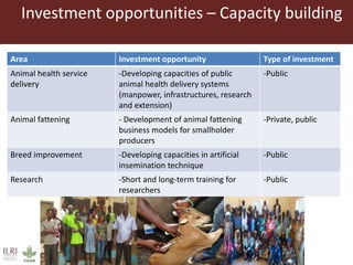 Investment opportunities in livestock sector in Burkina Faso