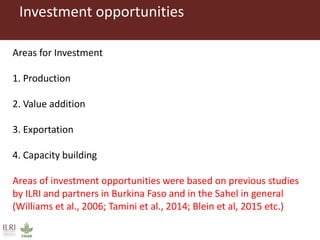 Investment opportunities in livestock sector in Burkina Faso