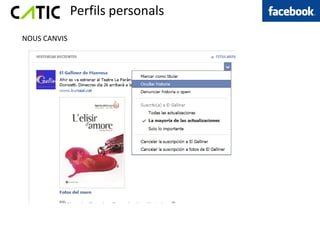 Perfils personals
NOUS CANVIS
 