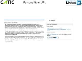 Personalitzar URL
 