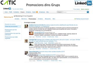 Promocions dins Grups
 