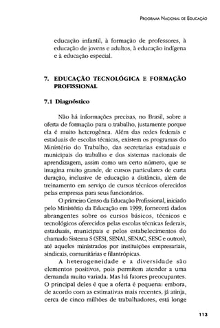 Plano Nacional de Educação 2001