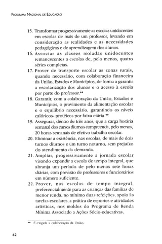 Plano Nacional de Educação 2001