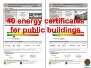 40 energy certificates 
for public buildings 
 