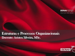 Estruturas e Processos Organizacionais
Docente: Aristeu Silveira, MSc.
 