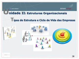 Unidade II: Estruturas Organizacionais
Tipos de Estrutura e Ciclo de Vida das Empresas
38
 