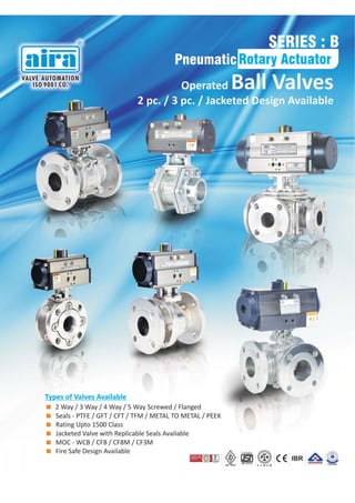 Manufacturer of Pneumatic Ball valve in India