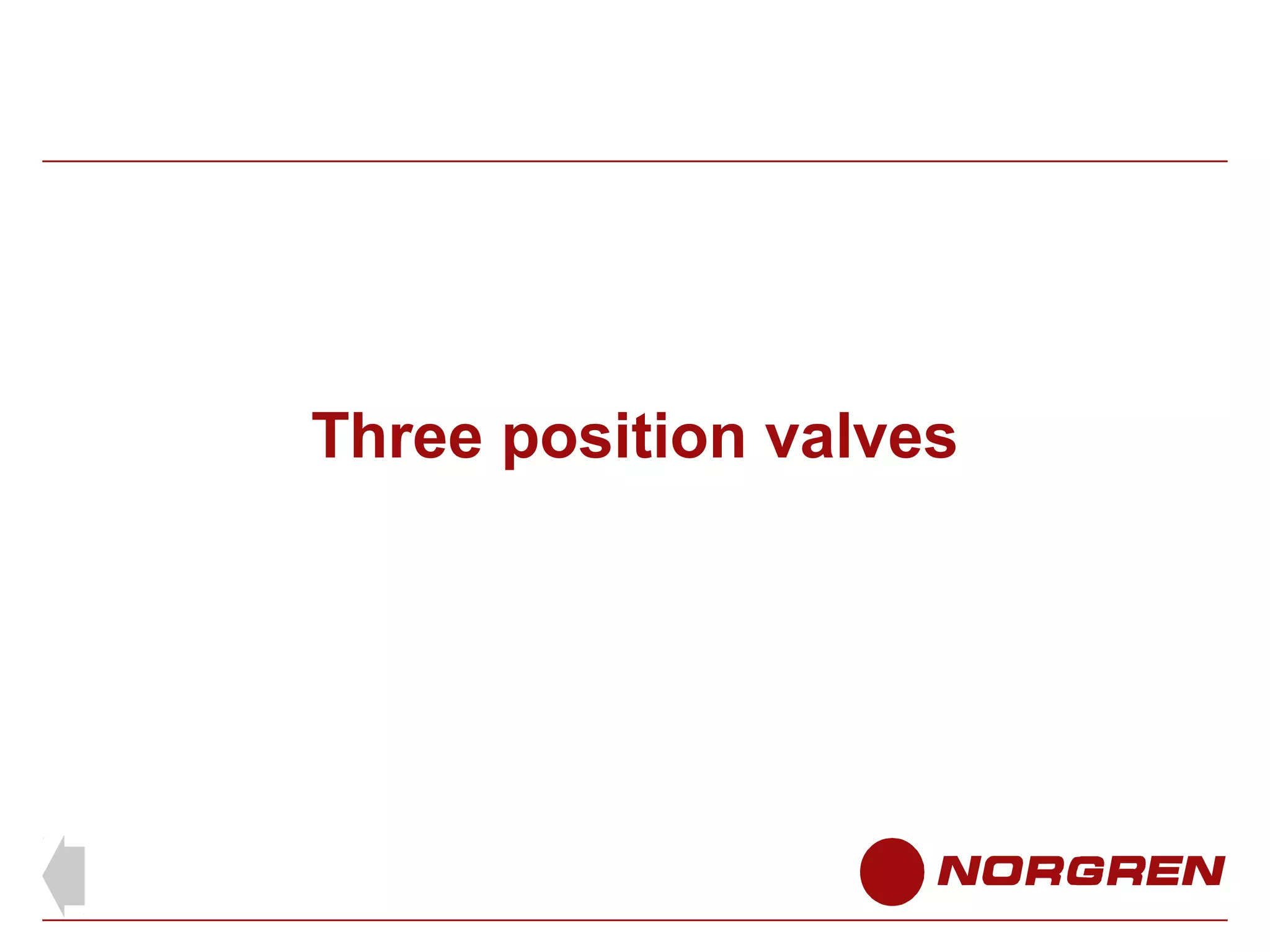 Three position valves

 
