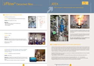 VFlow®
I
18 19
I ATEX
ATEX
Our many current applications are strong evidence of our
expertise in the field of pneumatic conveying.
F
Customer:
Products
Objectives:
-
F
Customer:
Product
Objectives:
AVAILABLE
CUSTOM
MADE
www.palamaticprocess.com/engineering-design-of ce/ate
Downloadable videos & plans on our website
F Reactor feeding
Customer: L’oreal
Product
Objectives:
 