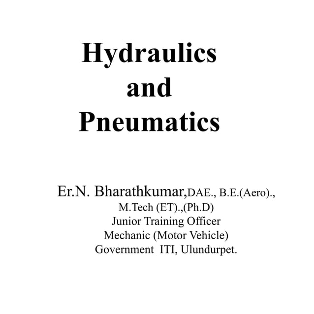 Pneumatics and hydraulics ppt PDF