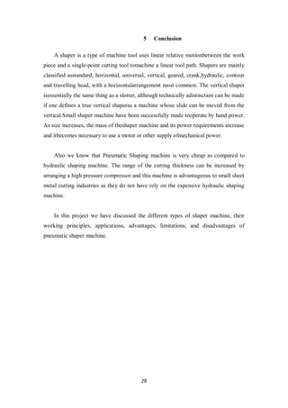 Pneumatic shaper machine | PDF