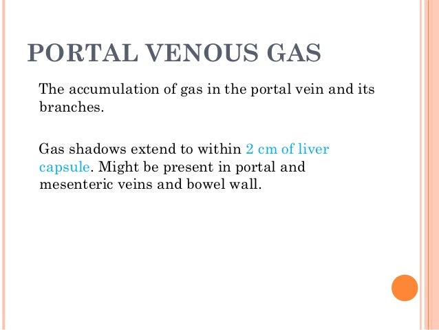 Pneumobilia vs portal vein gas