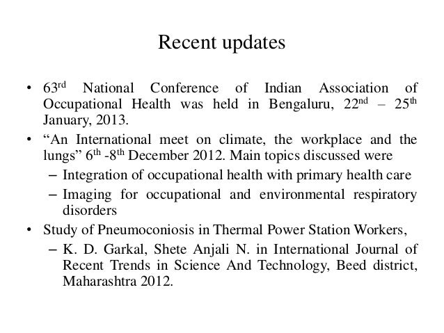 Pneumoconiosis Pneumoconiosis