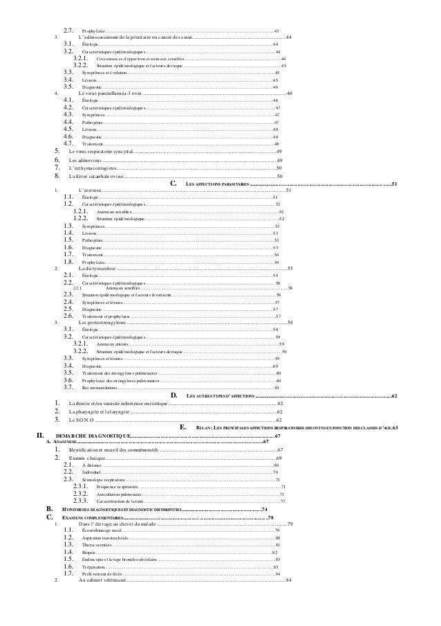 pneumologie affections respiratoires ovines