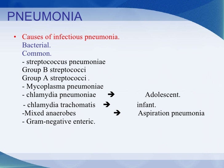 What are the symptoms of pneumonia?