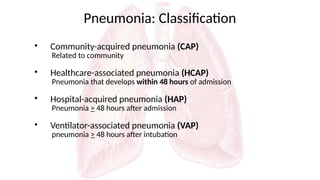 Hcap Definition Recent update of Pneumonia and it's management | PPTX