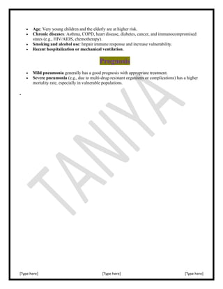 A simplified pdf of Pneumonia with all important topics | PDF