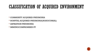 pneumonia in adults. causes, epidemiology, clinical presentation and ...