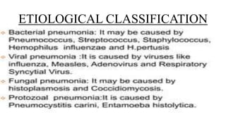 ETIOLOGICAL CLASSIFICATION
 
