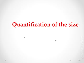 Quantification of the size
T
h
e
s
i
m
p
l
e
m
e
t
h
o
d
t
o
e
s
t
i
m
a
t
e
t
h
e
s
i
z
e
S
2424
 