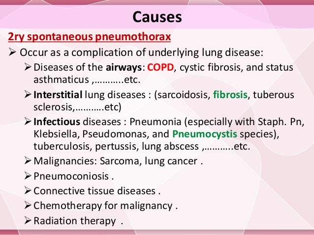 Pneumothorax and pneumomediastinum