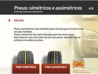 Pneus simétricos e assimétricos