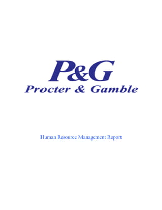 Human Resource Management Report
 