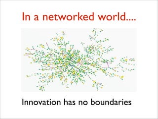 In a networked world....
Innovation has no boundaries
 