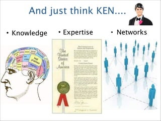 And just think KEN......
• Knowledge • Expertise • Networks
 