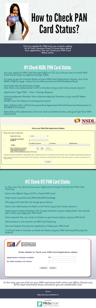 How to Check Pan Card Status ? 