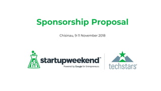 Startup Weekend Moldova Sponsorship Deck