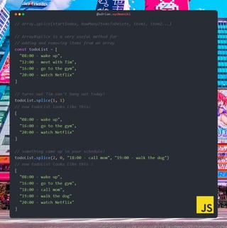 Array#splice in JavaScript | PDF