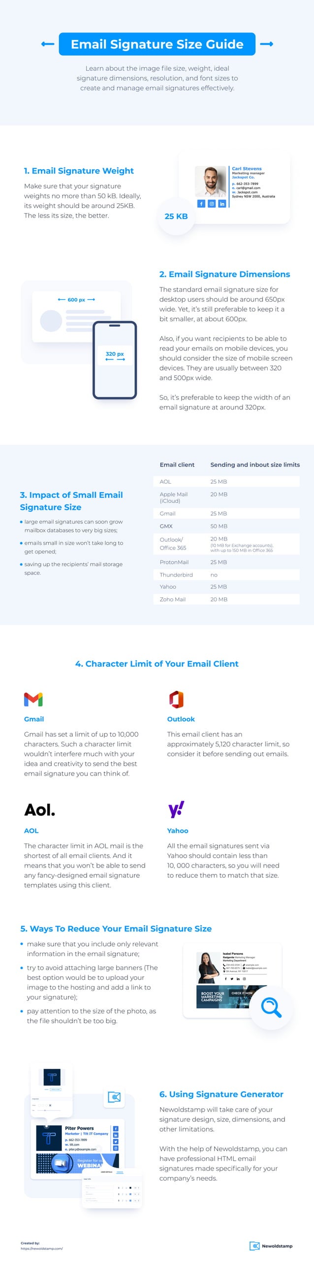 Email Signature Size Guide | PDF