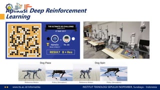 www.its.ac.id/informatika INSTITUT TEKNOLOGI SEPULUH NOPEMBER, Surabaya - Indonesia
Aplikasi Deep Reinforcement
Learning
 