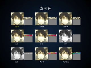 索引色可感知可选择随样性受限自定黑白灰度Mac OSWindows