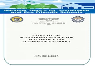 Pnhs yes o entry for the national search for sustainable and eco-friendly schools
