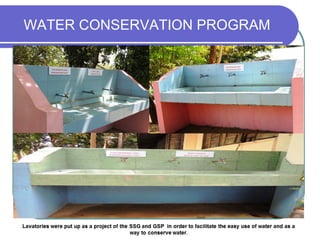 WATER CONSERVATION PROGRAM
 