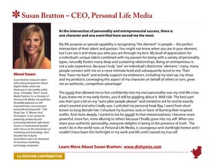 *      Susan Bratton – CEO, Personal Life Media
                                      At the intersection of personality a...