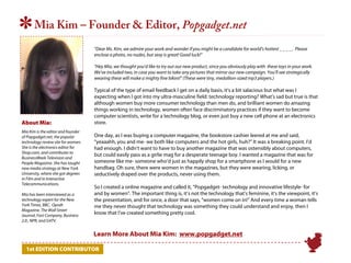 *     Mia Kim – Founder & Editor, Popgadget.net
                                    “Dear Ms. Kim, we admire your work and...