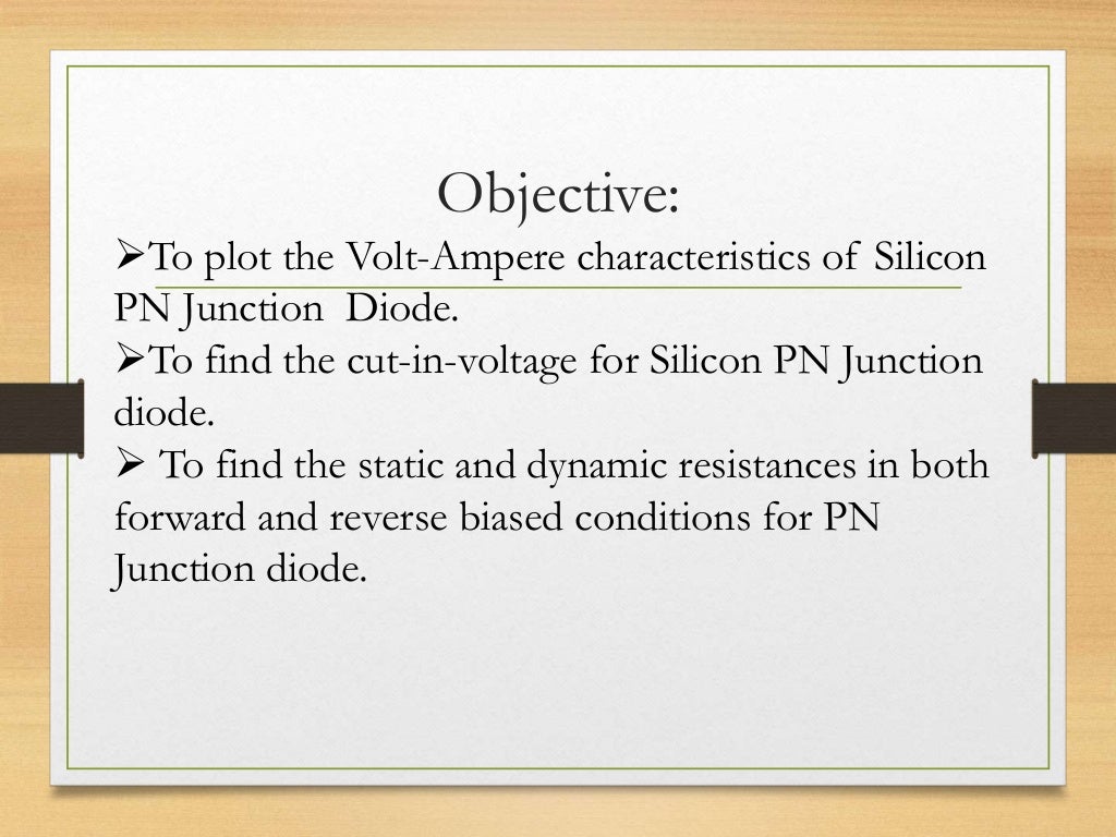Pn junction diode characteristics Lab expriment