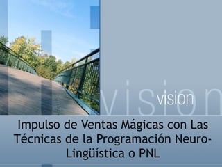 Impulso de Ventas Mágicas con Las Técnicas de la Programación Neuro-Lingüística o PNL 