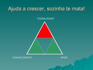 Ajuda a crescer, sozinha te mata! VISIBILIDADE CONHECIMENTO AMOR 
