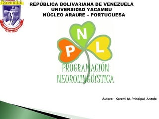 REPÚBLICA BOLIVARIANA DE VENEZUELA
       UNIVERSIDAD YACAMBU
    NÚCLEO ARAURE – PORTUGUESA




    EMPOWERMENT



                       Autora: Karemi M. Principal Anzola
 
