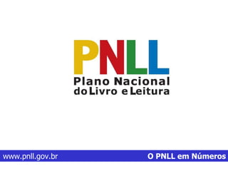 www.pnll.gov.br   O PNLL em Números 