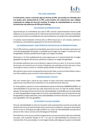 Pnl para coaching | PDF