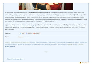 Pnl Programmazione Neuro Linguistica Pdf