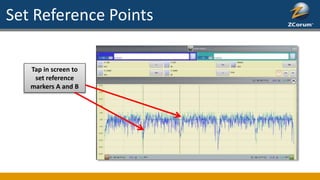 Set Reference Points
Tap in screen to
set reference
markers A and B
 