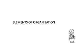 ELEMENTS OF ORGANIZATION
 
