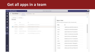 Get all apps in a team
 